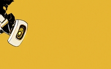 video games portal minimalistic yellow laser vault cameras portal 2 tagnotallowedtoosubjective simpl Wallpaper